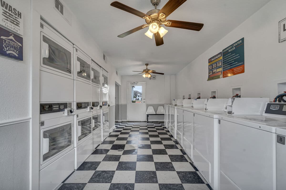 The existing clothes care center at Bay Island